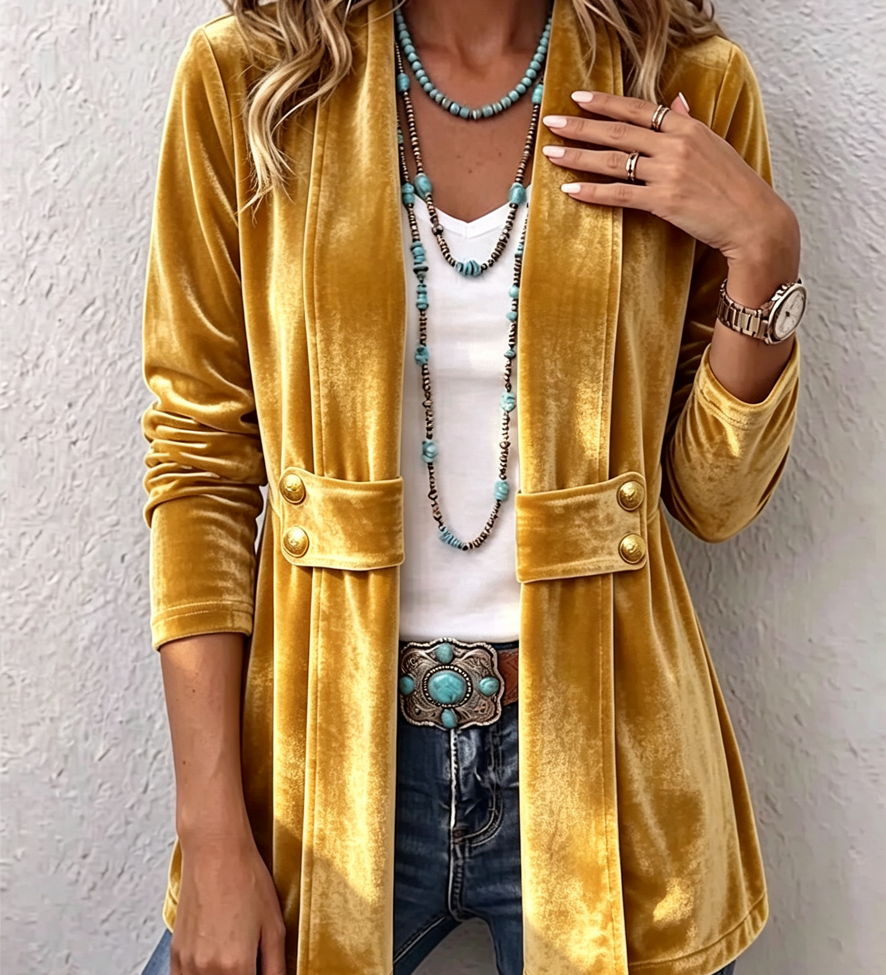 Orla - Sheen-Finished Open Blazer