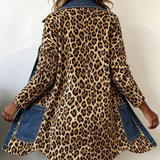 Aine - Leopard Print Long Jacket