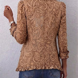 Maeve - Caramel Blazer with Decorative Accents