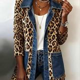 Aine - Leopard Print Long Jacket