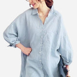 Oversized 100% Cotton Linen Shirt