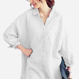 Oversized 100% Cotton Linen Shirt