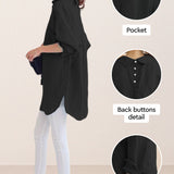 Oversized 100% Cotton Linen Shirt