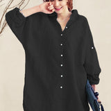 Oversized 100% Cotton Linen Shirt