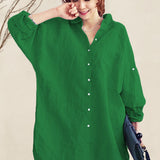 Oversized 100% Cotton Linen Shirt