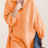 Oversized 100% Cotton Linen Shirt