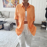 Oversized 100% Cotton Linen Shirt