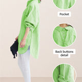 Oversized 100% Cotton Linen Shirt