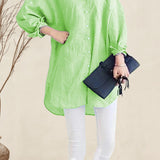 Oversized 100% Cotton Linen Shirt