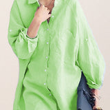 Oversized 100% Cotton Linen Shirt