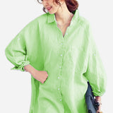 Oversized 100% Cotton Linen Shirt