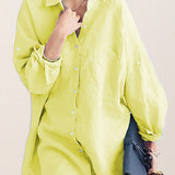 Oversized 100% Cotton Linen Shirt
