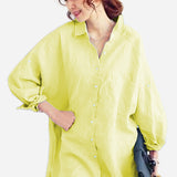 Oversized 100% Cotton Linen Shirt