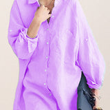 Oversized 100% Cotton Linen Shirt