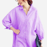 Oversized 100% Cotton Linen Shirt