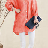 Oversized 100% Cotton Linen Shirt