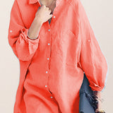 Oversized 100% Cotton Linen Shirt
