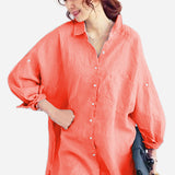 Oversized 100% Cotton Linen Shirt