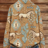 Odharnait | Horse & Cactus Print Cardigan