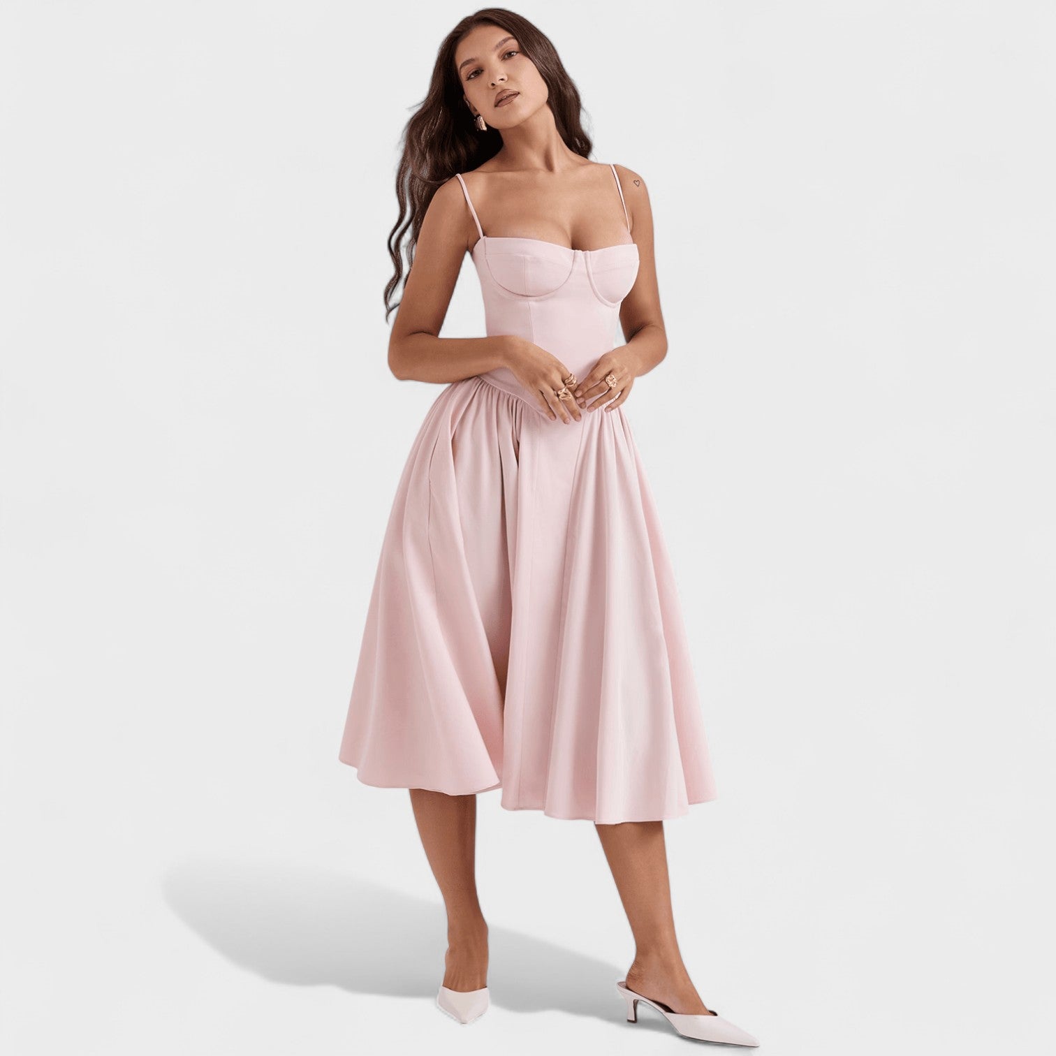 Emer - Midi Length Corset Dress - Charlotte & Willow, product photo 10