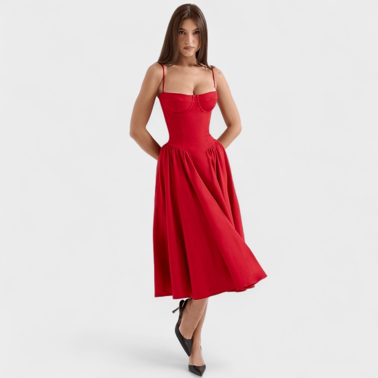 Emer - Midi Length Corset Dress - Charlotte & Willow, product photo 7