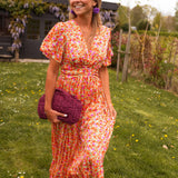 Céline - Elegant Floral Maxi Dress