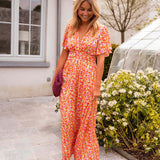 Céline - Elegant Floral Maxi Dress