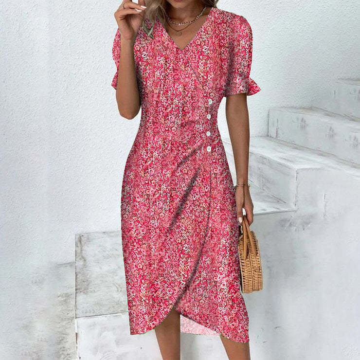 Róisín - Breezy Wrap Dress - Charlotte & Willow, front