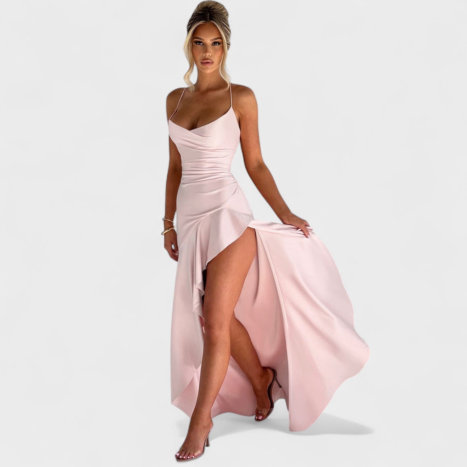 Fionnuala - Pink Maxi Dress - Charlotte & Willow