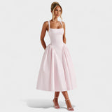 Justine - Gingham Midi Dress