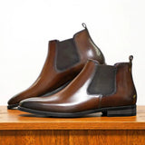 Élodie - Leather Chelsea Ankle Boots