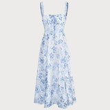 Justine - Midi Dress with Floral Print