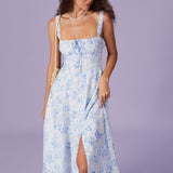 Justine - Midi Dress with Floral Print