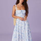 Justine - Midi Dress with Floral Print
