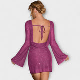 Justine - Sequin Dress with Open Back
