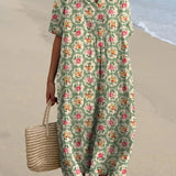 Justine - Floral Print Cotton Dress