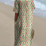 Justine - Floral Print Cotton Dress